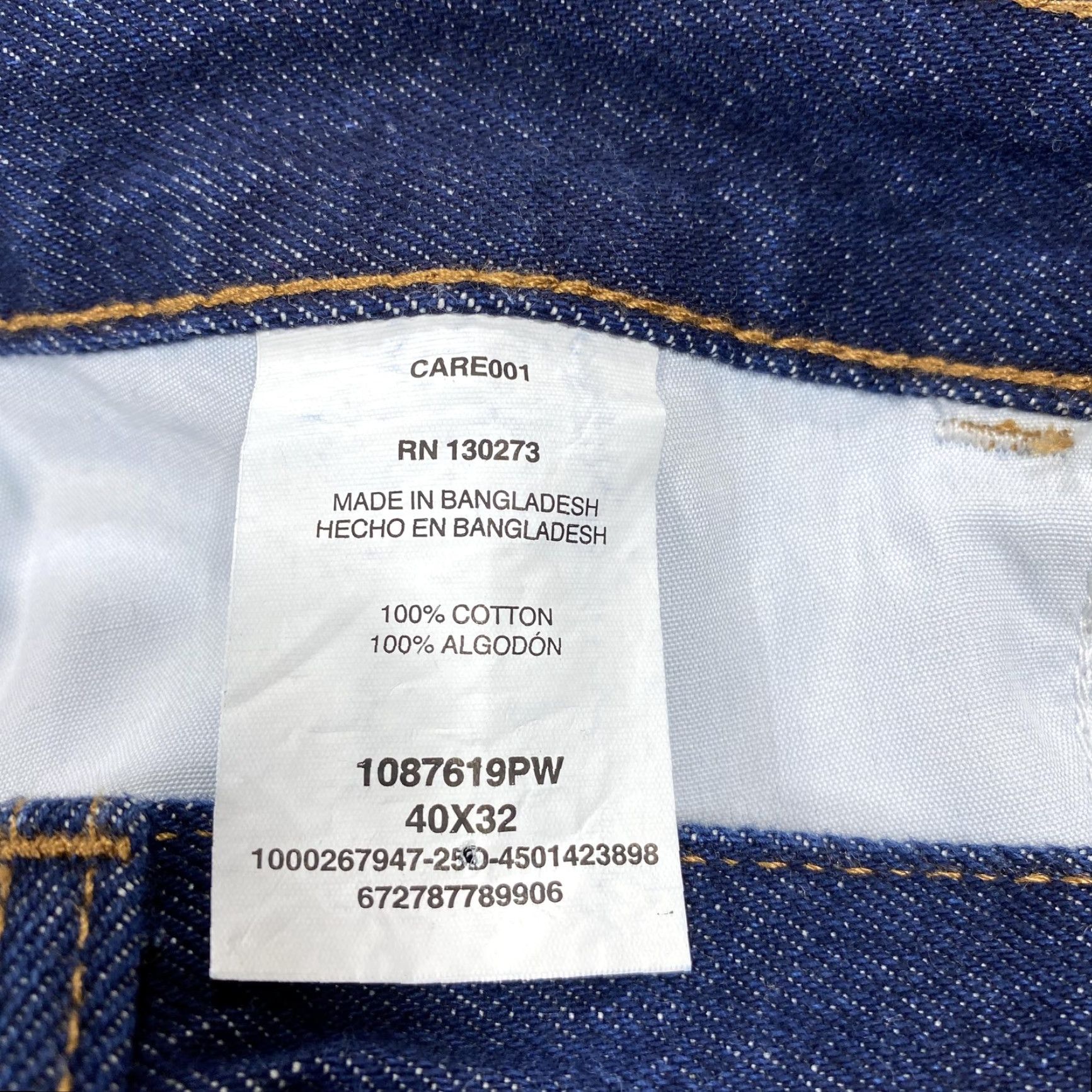 Denime Rustler Jeans Mens 36x30 Blue Regular Fit Straight Leg Denim Dark Wash 5 Pocket Size US 36 / EU 52 - 7 Thumbnail