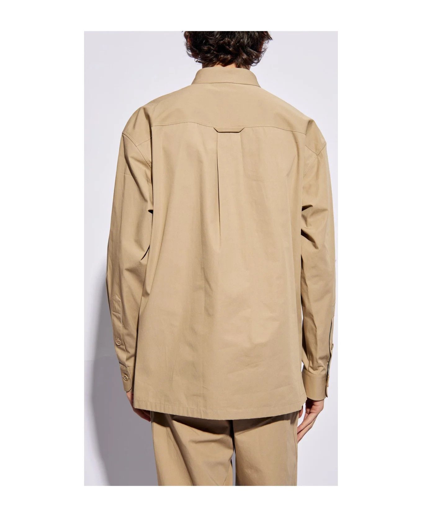 Gucci o1loc1c0126 762164 Heavy Cotton Poplin Shirt in Beige Size US M / EU 48-50 / 2 - 2 Thumbnail