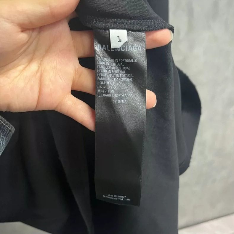 Other Balenciaga Black Logo Print Crew Neck Long Sleeve Tee Size US S / EU 44-46 / 1 - 4 Thumbnail