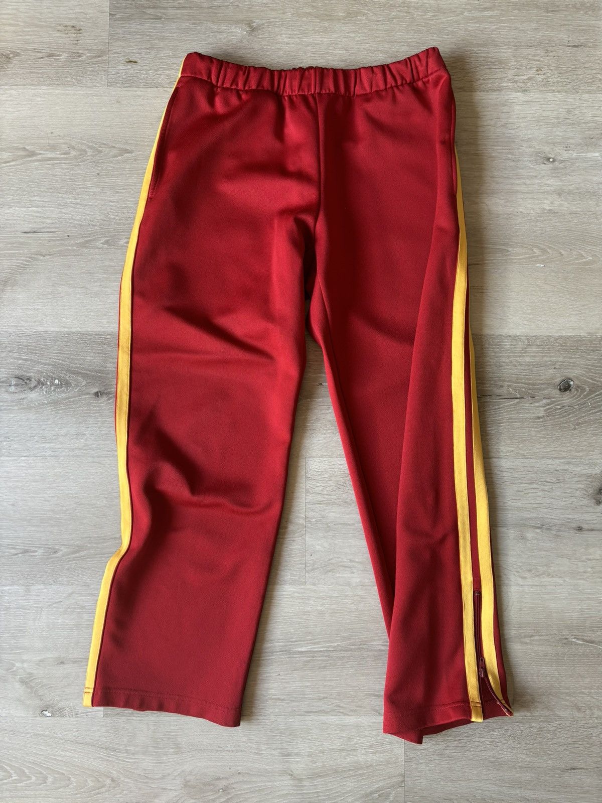 Pre-owned Comme Des Garcons X Comme Des Garcons Homme Ad 2002 Jersey Track Pants In Red