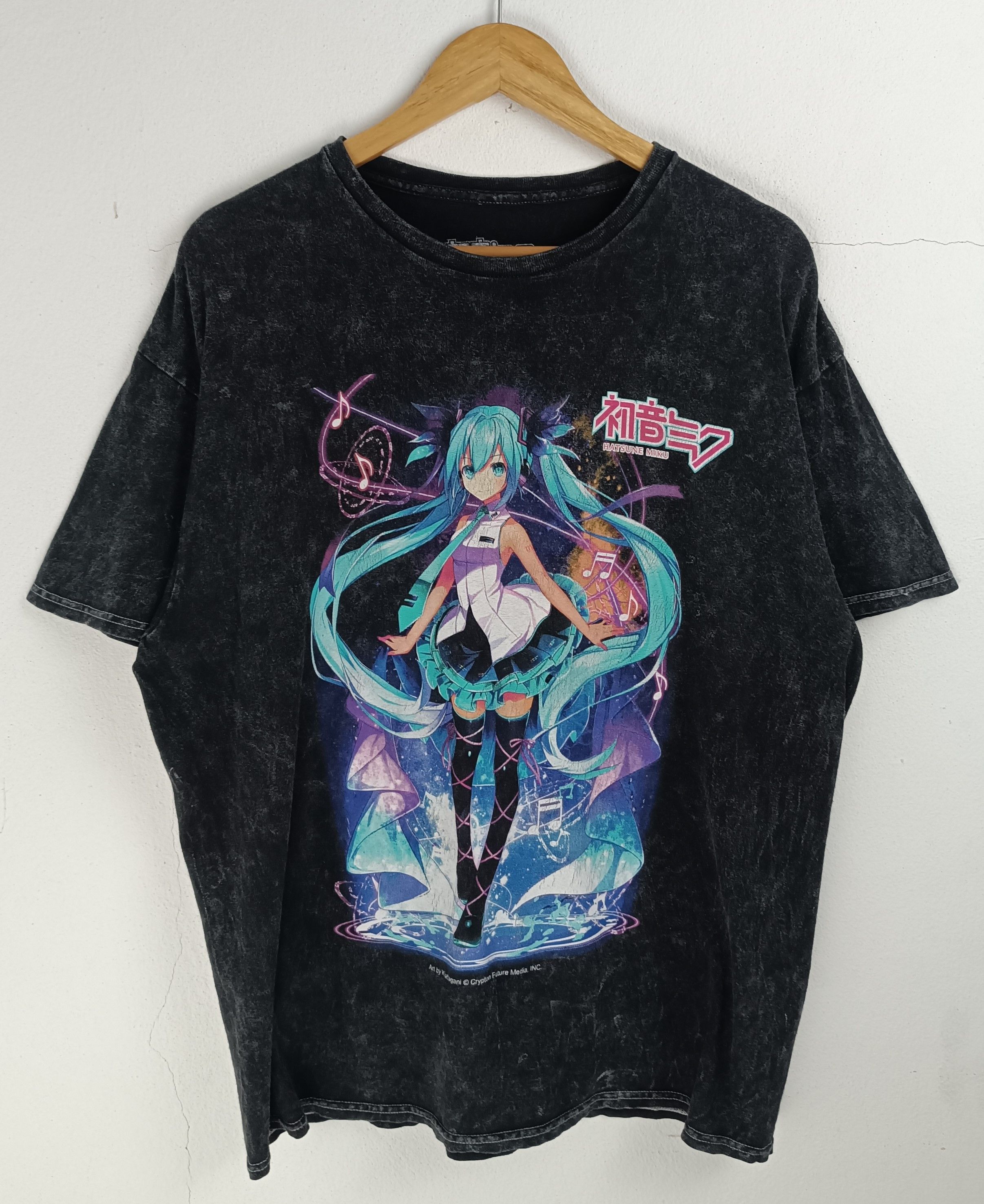Anime VINTAGE HATSUNE MIKU VOCALOID WAIFU CUTE CV01 FADED TEE Size US L / EU 52-54 / 3 - 3 Thumbnail