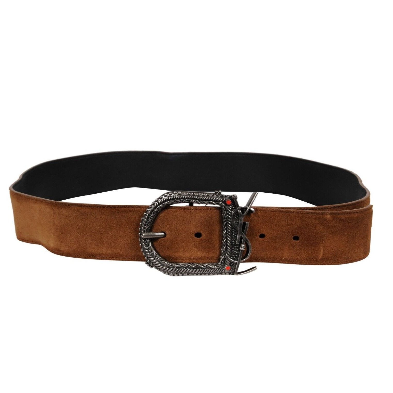 Saint Laurent Paris YSL Logo Monogram Western Belt Sz 100 Size 34 - 15 Thumbnail