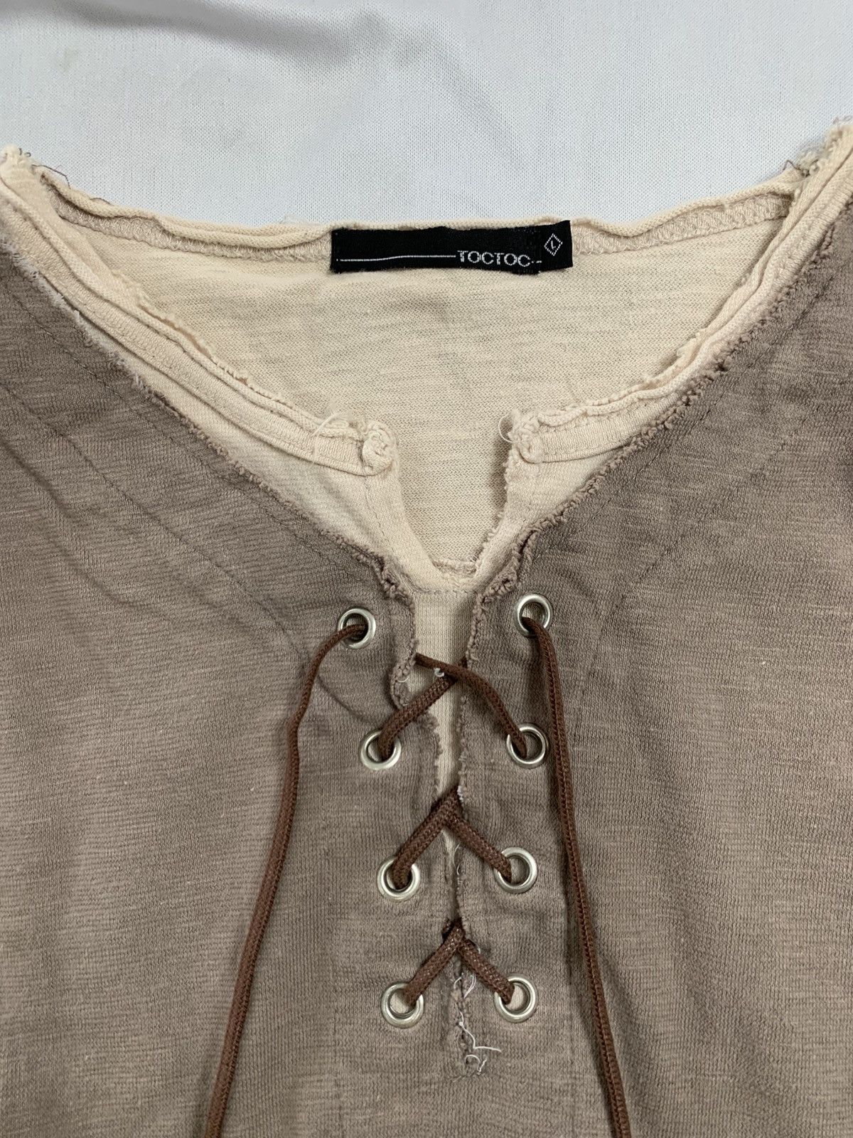 KMRii japanese gothic y2k style toctoc lace up longsleeve ifsx lgb Size US M / EU 48-50 / 2 - 4 Thumbnail