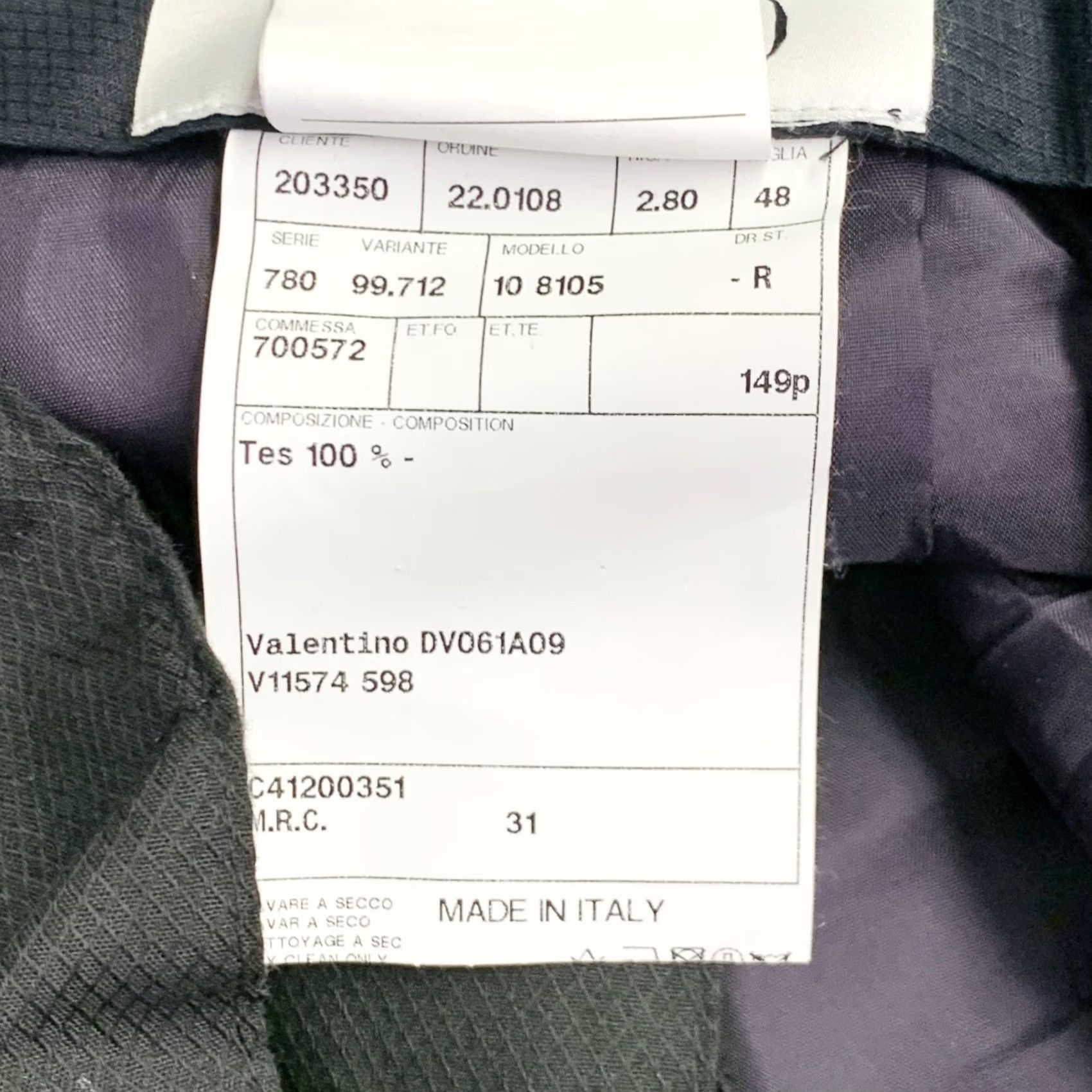 Valentino VALENTINO Dress Pants Size 32 Navy Mohair Wool Velvet Stripe Pleated Button Fly Size US 32 / EU 48 - 7 Thumbnail