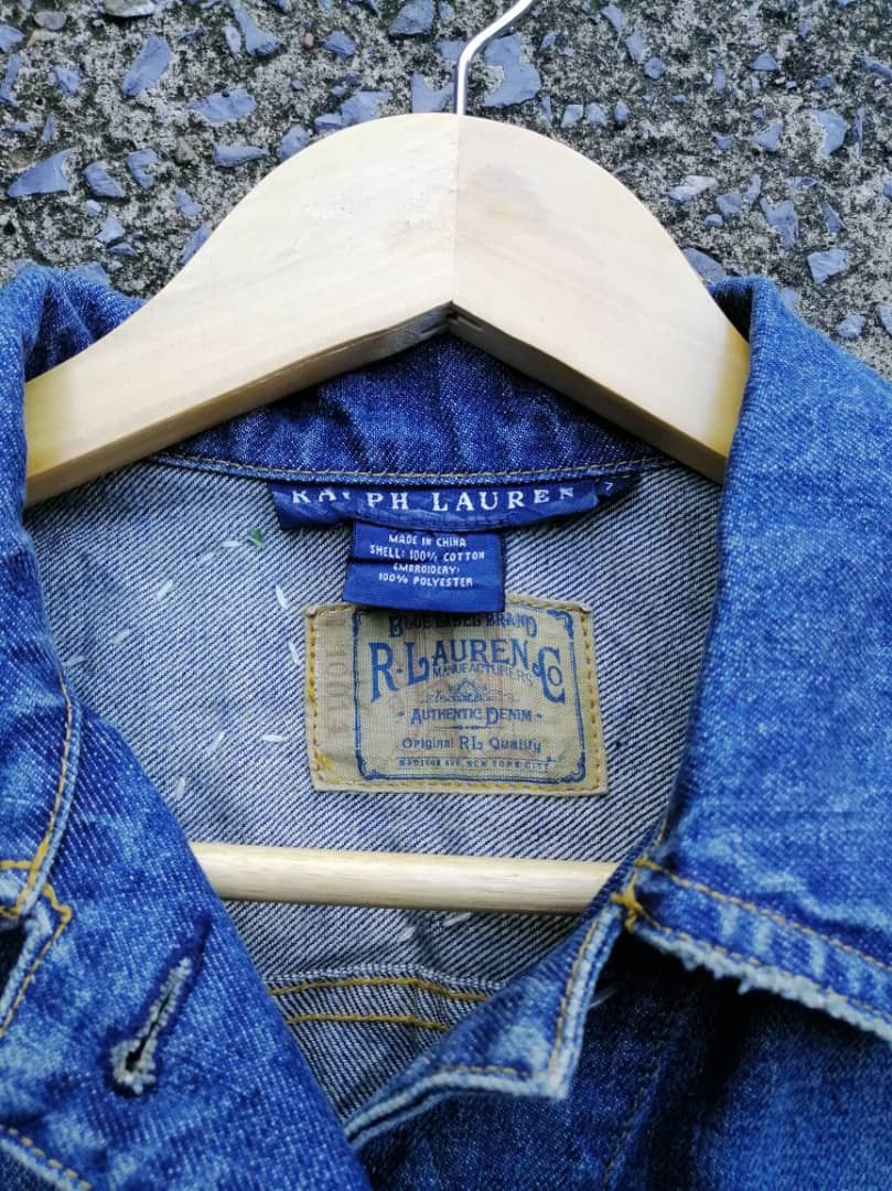 Ralph Lauren Ralph Lauren Flowers Patch Distressed Denim Jacket Size XS / US 0-2 / IT 36-38 - 4 Thumbnail