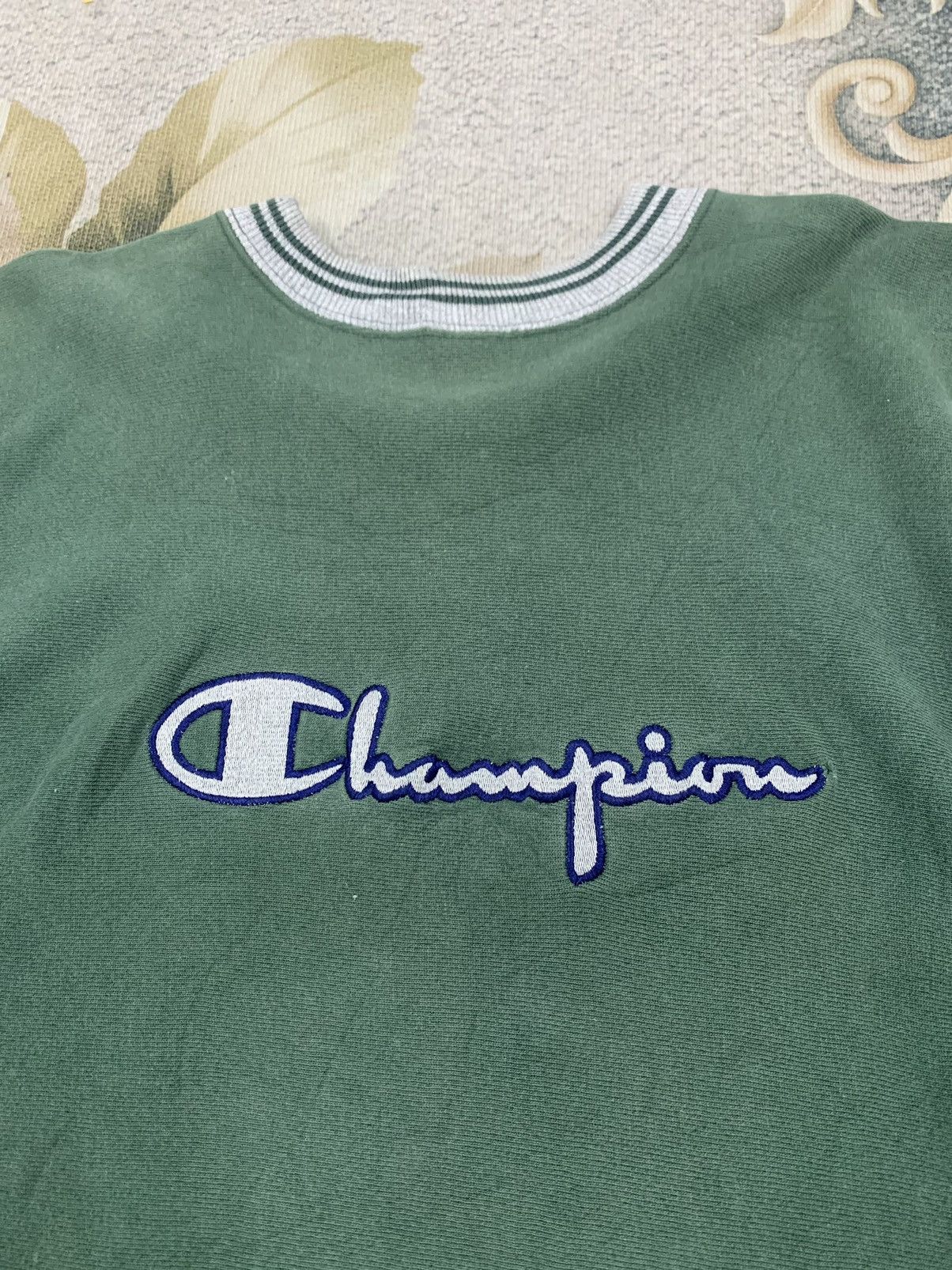 Champion × Vintage Vtg Champion Reverse Weave Big Logo Embroidered Sweatshirt Size US XL / EU 56 / 4 - 14 Thumbnail