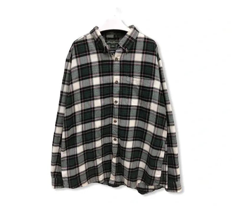 Eddie Bauer Vintage Eddie Bauer Plaid Tartan Flannel Shirt 👕 Size US L / EU 52-54 / 3 - 1 Thumbnail