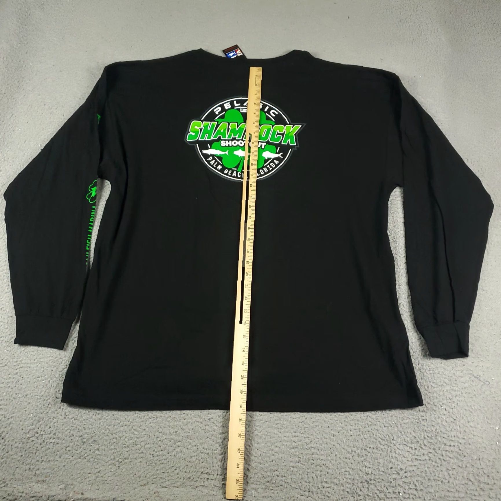 Vintage Pelagic T-Shirt Mens 2XL Black Palm Beach Shamrock Graphic Long Sleeve Shirt Mens 2XL Black Palm Beach Shamrock Graphic Size US XXL / EU 58 / 5 - 6 Thumbnail