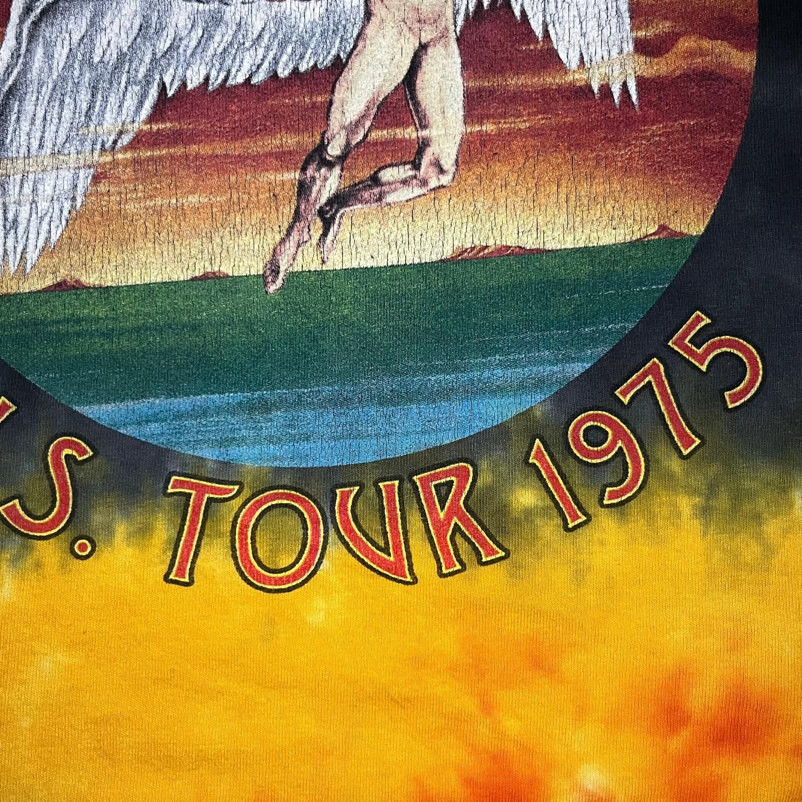 Led Zeppelin 🎸 Led Zeppelin “U.S. Tour 1975” Tie-Dye Band Tee – Size M Size US M / EU 48-50 / 2 - 5 Thumbnail