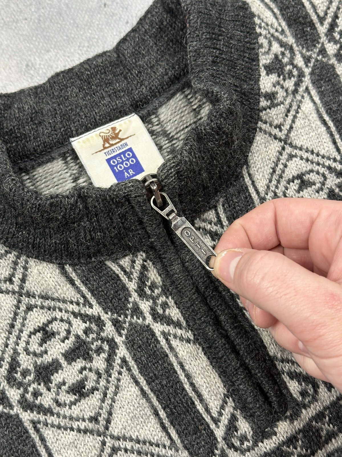 Dale Of Norway Skjaeveland Norwegian Wool Half Zip Knit Sweater Oslo 1000 Size US L / EU 52-54 / 3 - 10 Thumbnail
