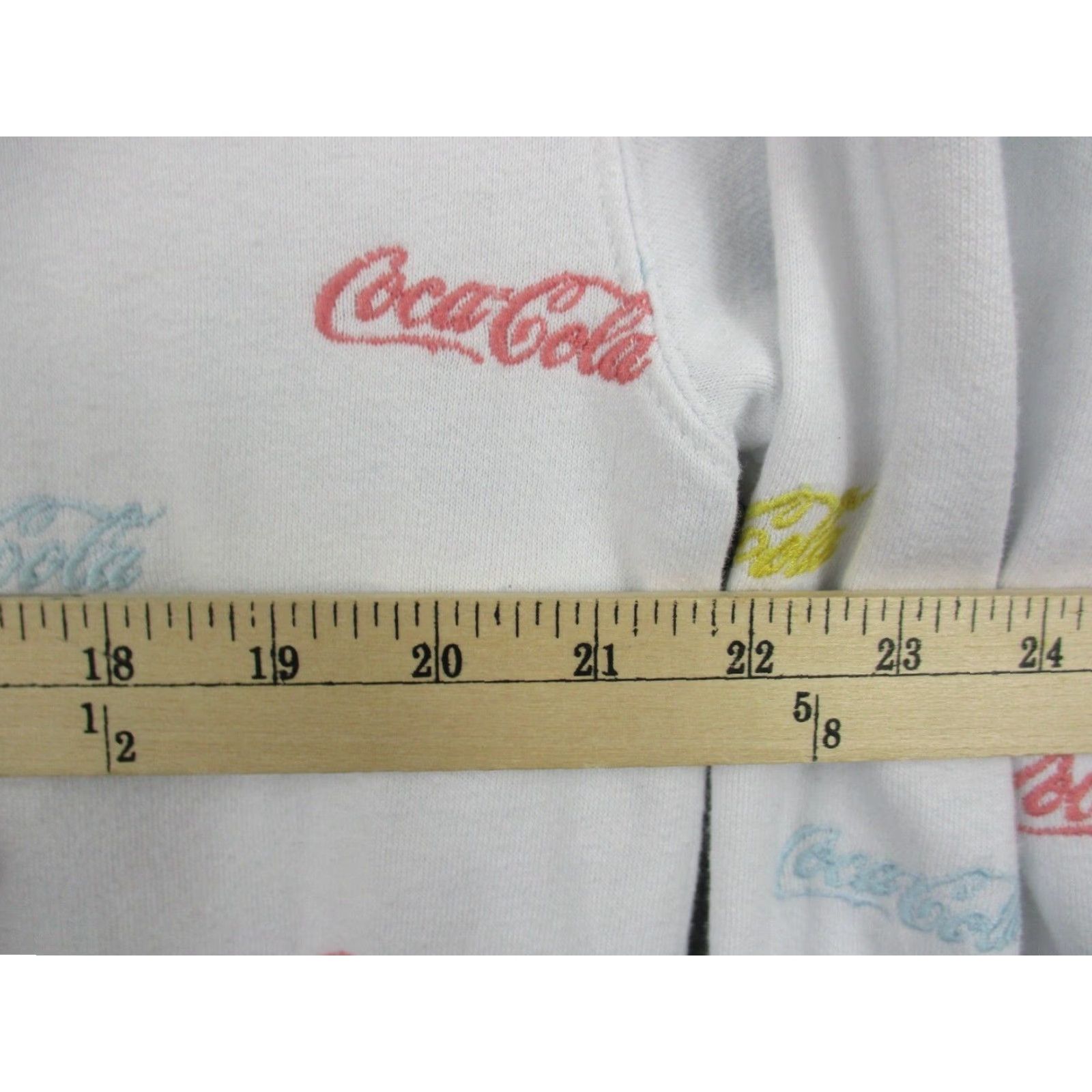 Vintage Coca-Cola Sweatshirt Adult Large White All Over Print Logo Pastel Unisex Adults Logo Sweatshirt Mens Womens Boys Girls Size L / US 10 / IT 46 - 5 Thumbnail