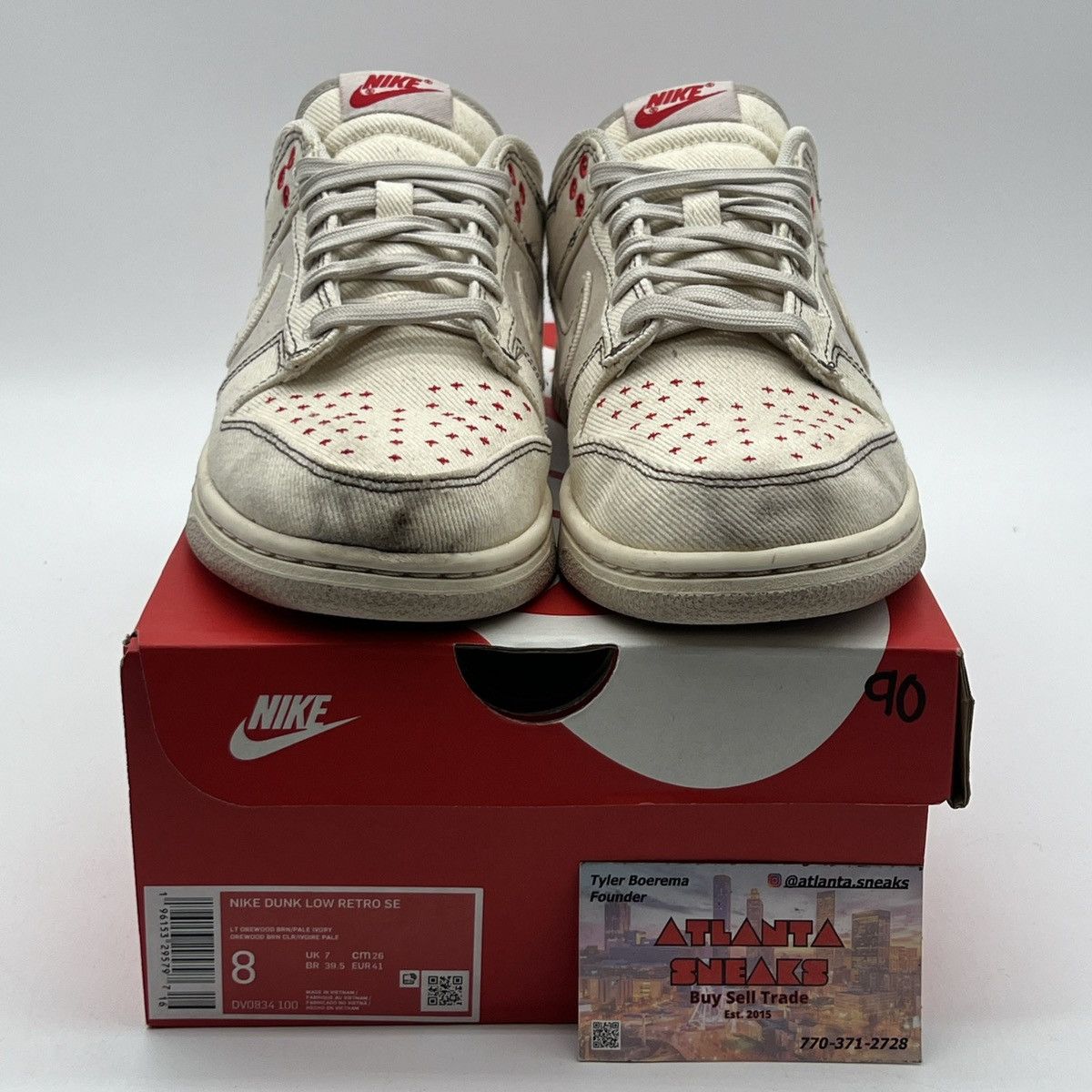 Nike Nike dunk low Sashiko light Orewood brown Size US 8 / EU 41 - 2 Thumbnail