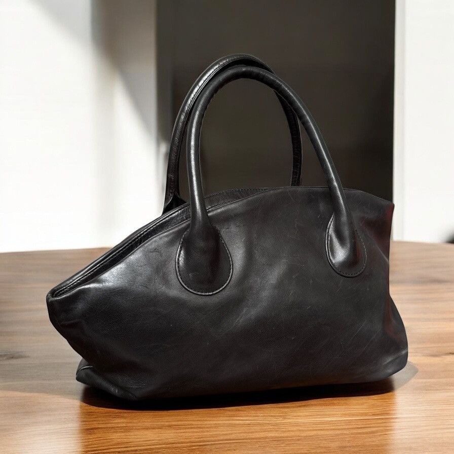 Japanese Brand HIROKO HAYASHI ASYMMETRICAL DEFORMED LEATHER BAG Size ONE SIZE - 4 Thumbnail