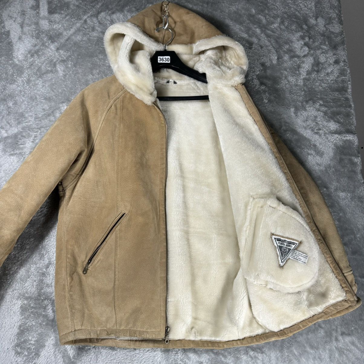 Genuine Leather Vtg 90s Brown Suede Hooded Jacket Size US M / EU 48-50 / 2 - 6 Thumbnail