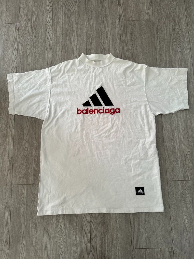 Balenciaga Balenciaga Logo monogram embroidered short-sleeved T-shirt Size US S / EU 44-46 / 1 - 1 Thumbnail