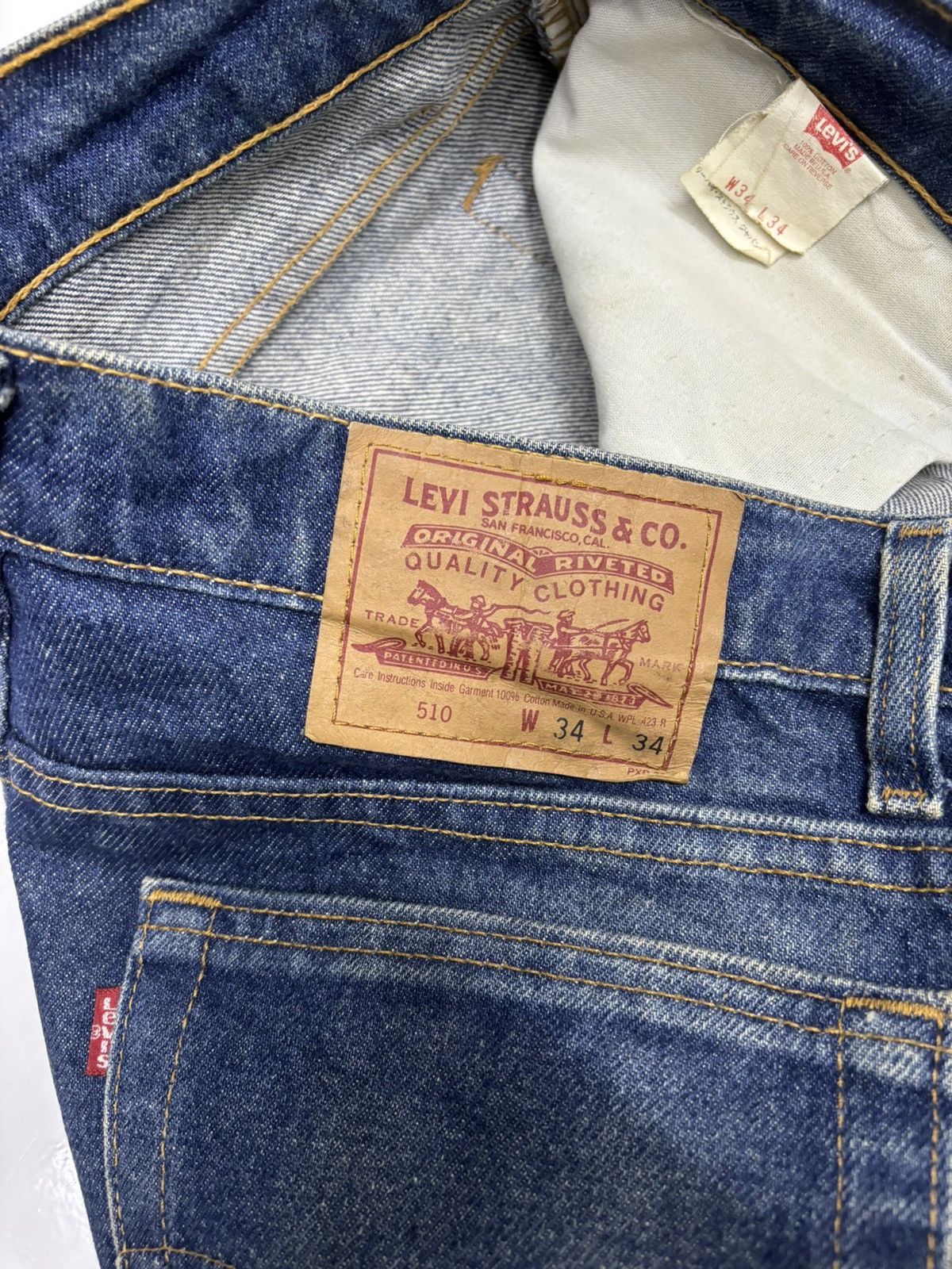 Levi's Vintage Clothing Vintage Levis 510 Made in USA Blue Condition Denim Jeans Size US 34 / EU 50 - 10 Thumbnail