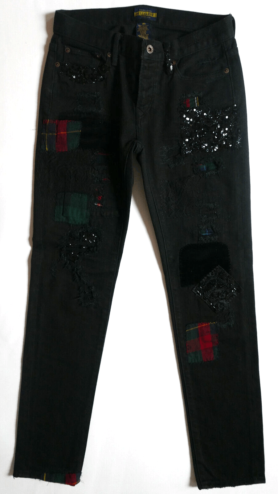 Rugby Ralph Lauren Ralph Lauren Rugby Pants Black Sequin Patchwork Vintage 25 Size 25" / US 0 / IT 36 - 1 Thumbnail