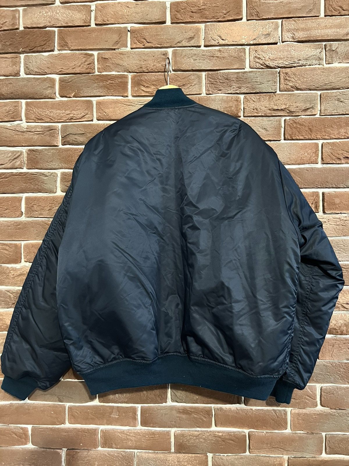 Vintage Ma1 Flyer Navy Vintage Nylon Bomber Jacket BoxyFit Oversize Size US L / EU 52-54 / 3 - 2 Thumbnail