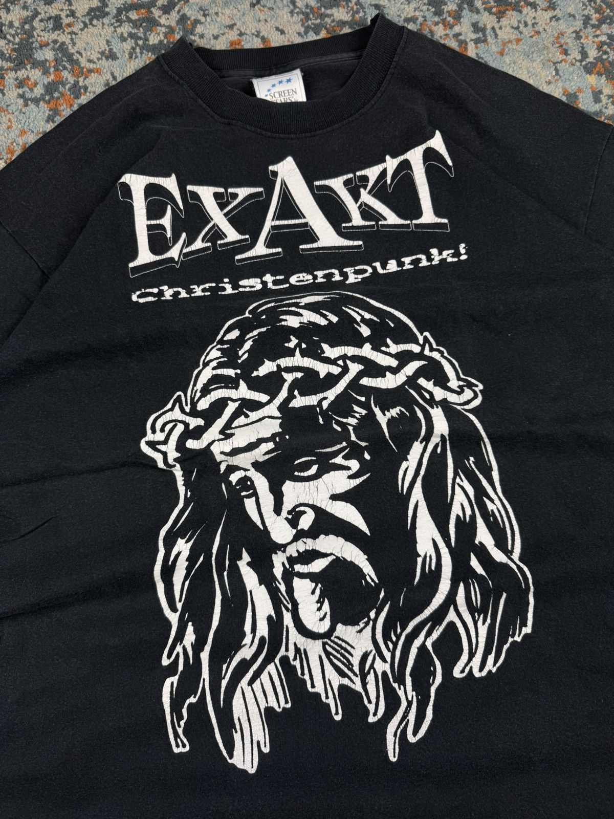 Band Tees × Vintage Ultra Rare Vintage 90s Exakt Christenpunk graphic band tee Size US L / EU 52-54 / 3 - 7 Thumbnail