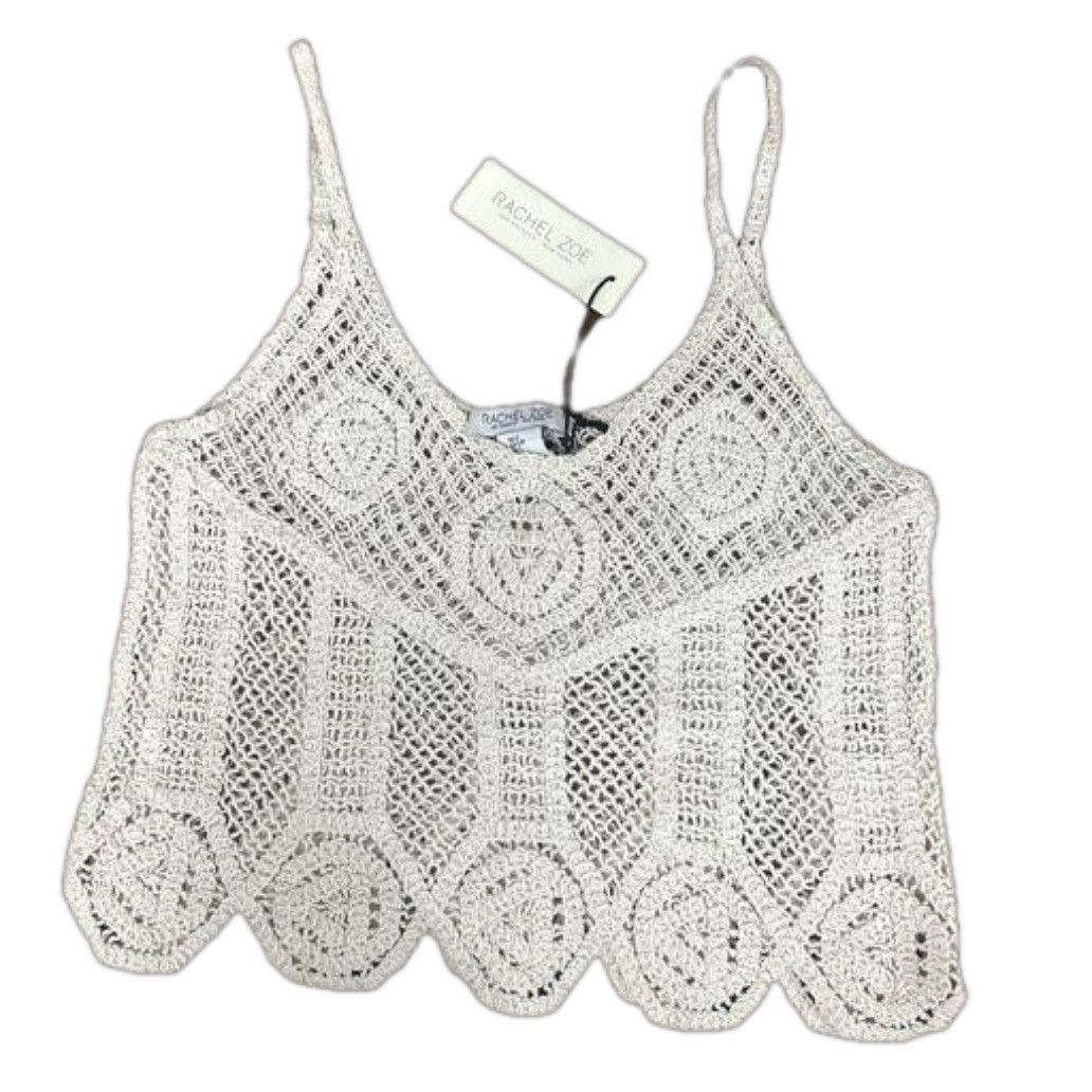 Rachel Zoe NWT Rachel Zoe Crotchet Crop Tank Top Off White Size S / US 4 / IT 40 - 1 Thumbnail