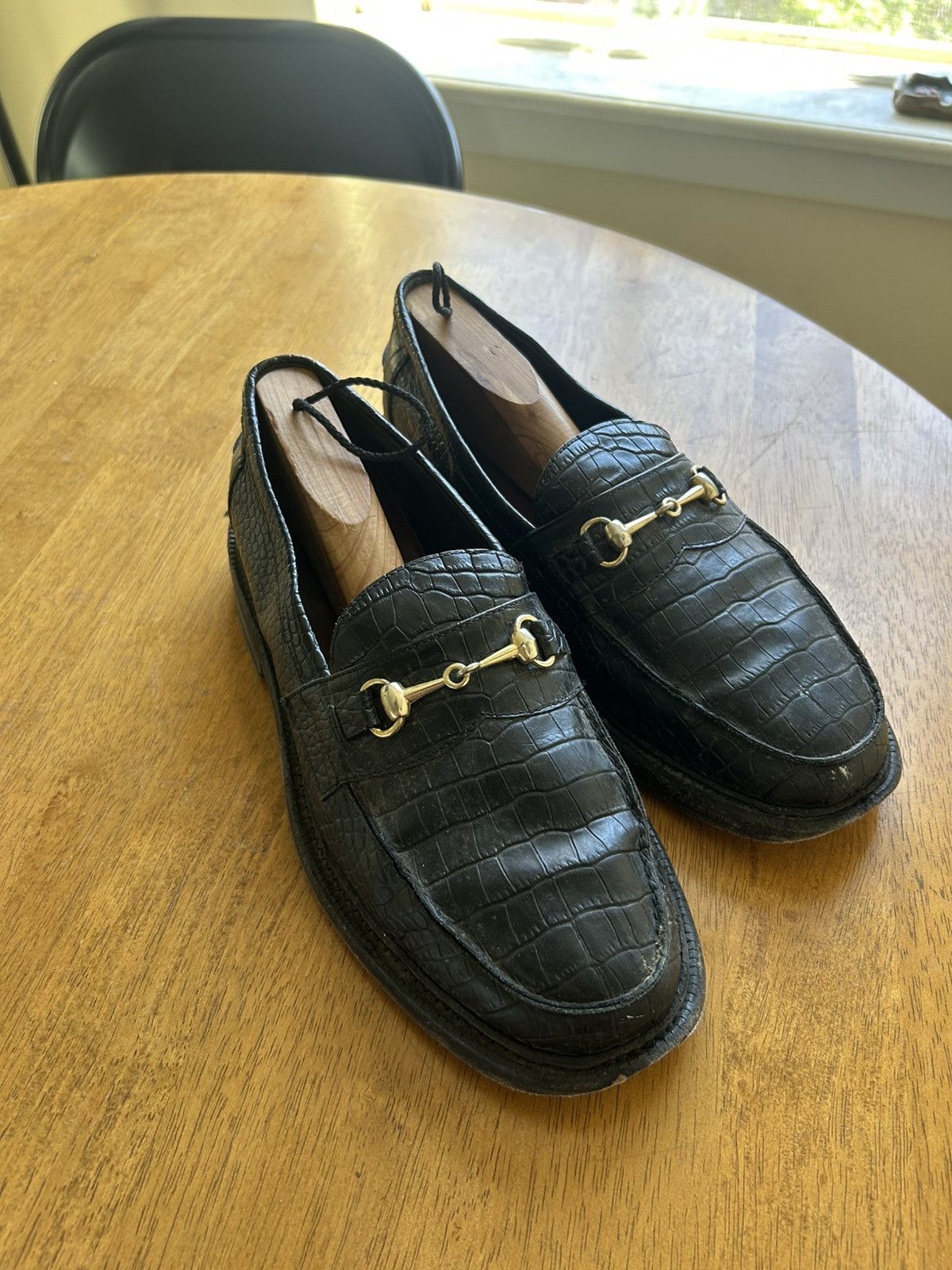 Blackstock & Weber Black blackstock and weber alligator horse bit loafer Size US 9 / EU 42 - 1 Thumbnail