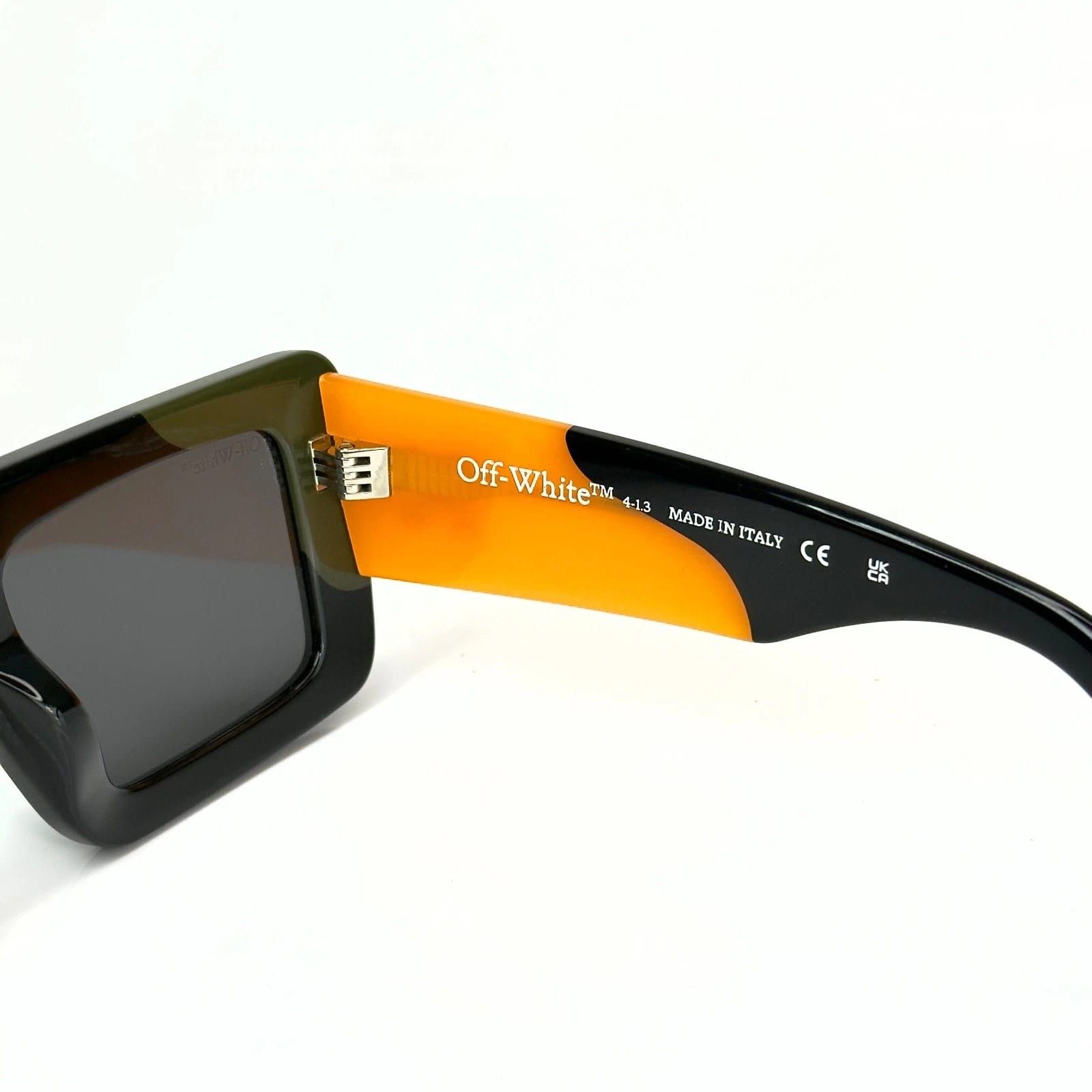Off-White OFF-WHITE 069 OERI069 Black Orange Wave SEATTLE Sunglasses Size ONE SIZE - 4 Thumbnail