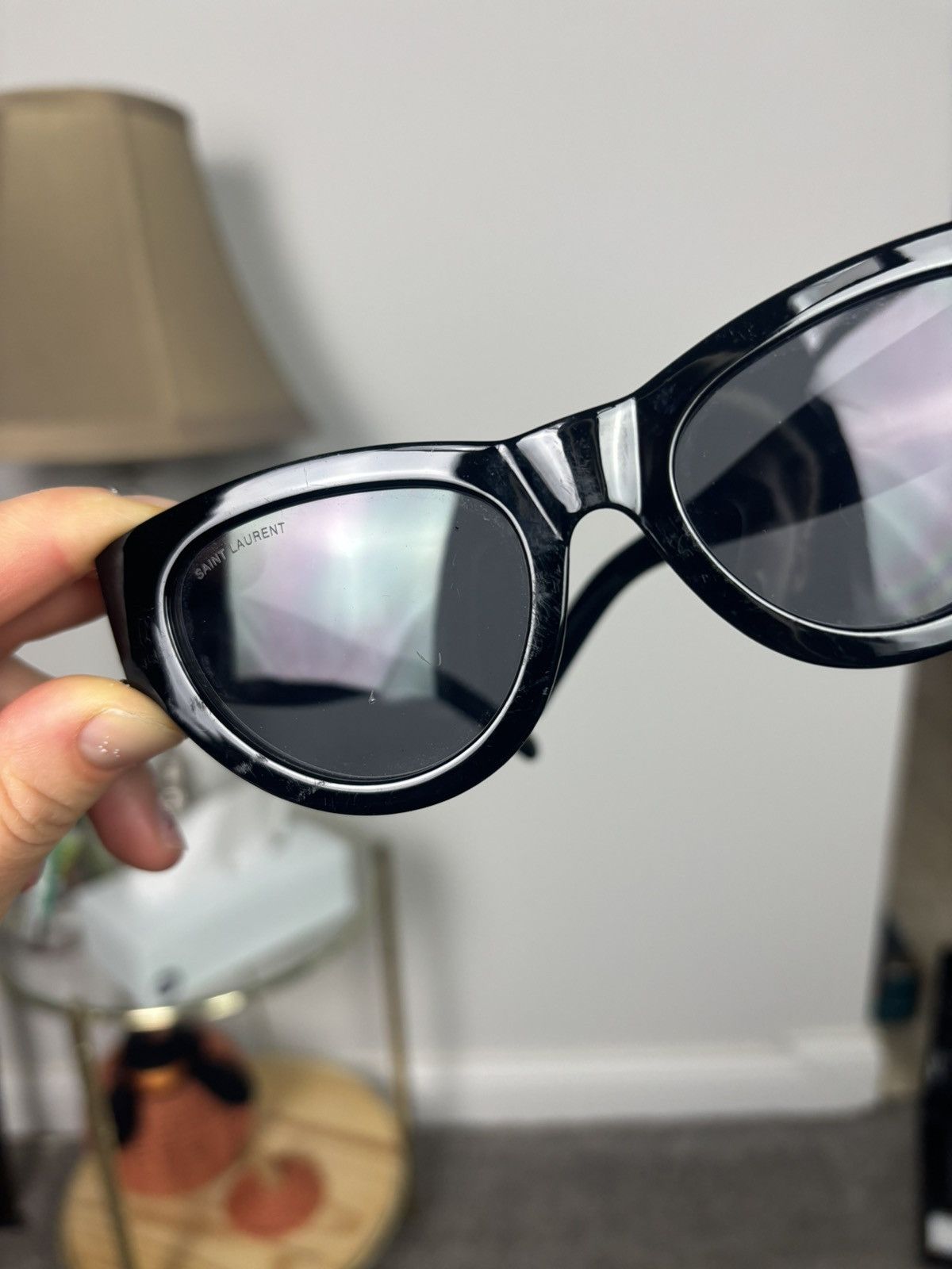 Yves Saint Laurent Saint Laurent Sunglasses SL M94 001 Shiny Black Frame Lens Size ONE SIZE - 4 Thumbnail