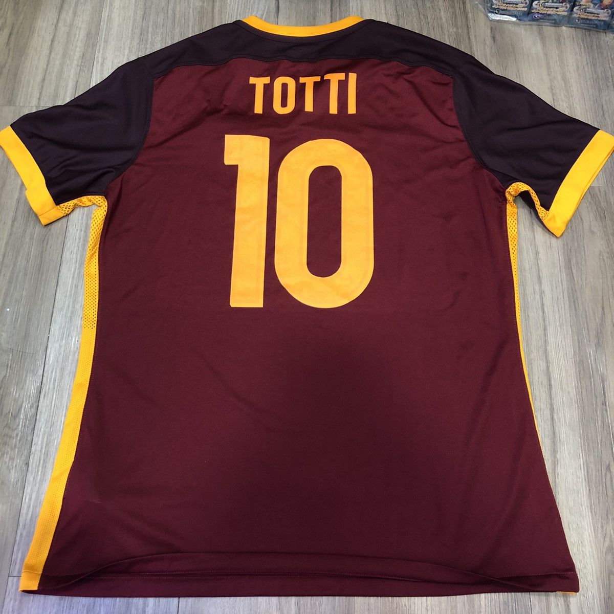 Nike Roma 15/16 player issue home shirt #10 Totti Size US XL / EU 56 / 4 - 2 Thumbnail