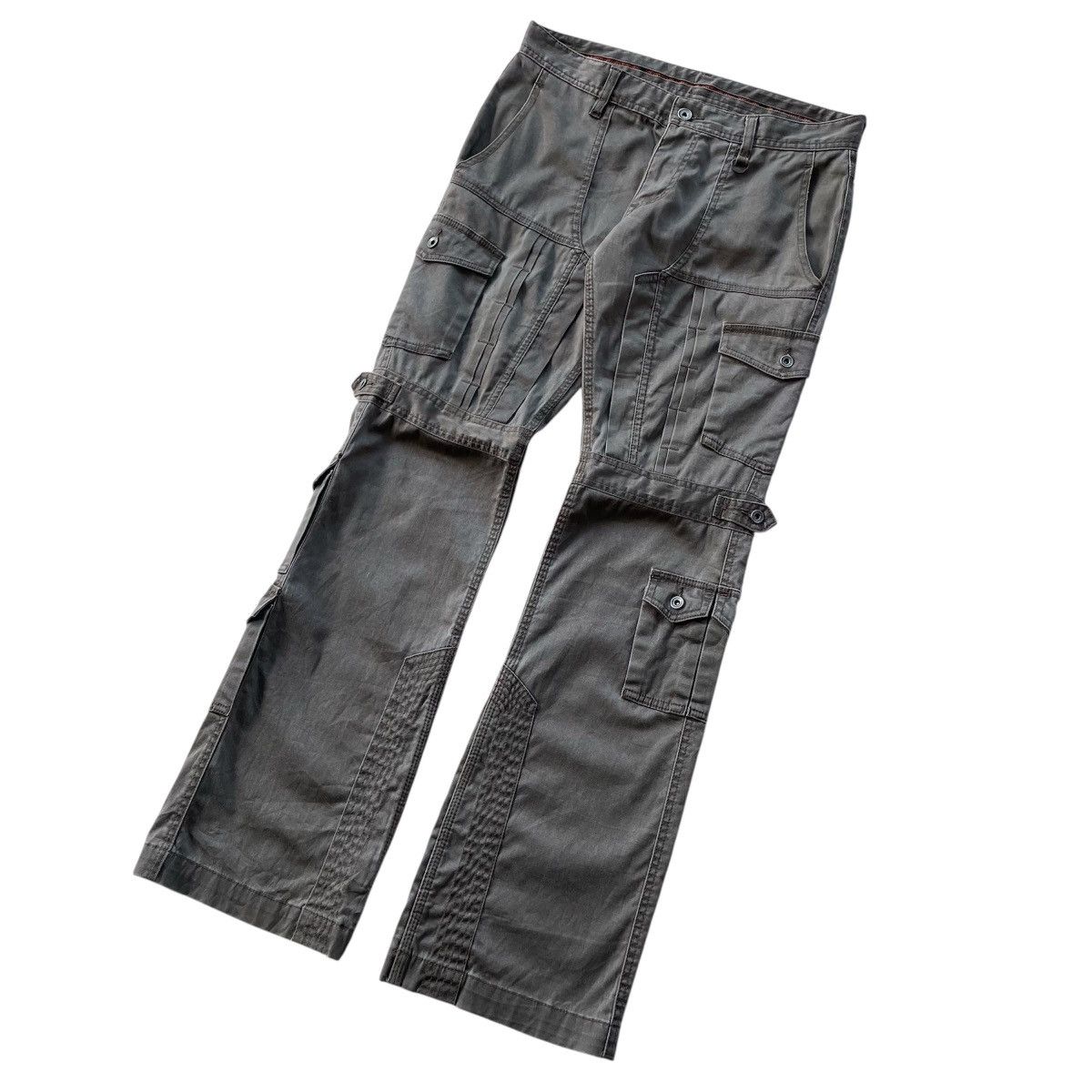 If Six Was Nine 2000s NCFM - Flare Bondage Multipocket Cargo Pants Size US 33 - 2 Thumbnail