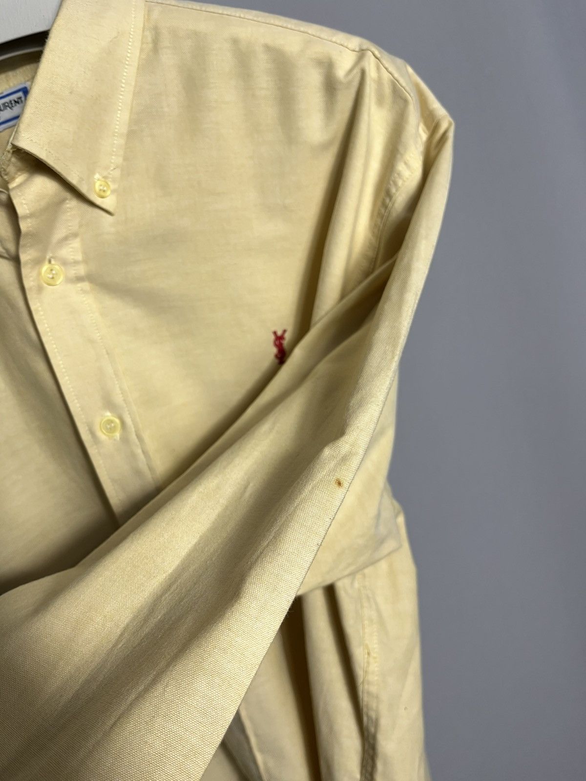 Yves Saint Laurent YSL Yves Saint Laurent 80s yellow shirt button down mens Size US XL / EU 56 / 4 - 6 Thumbnail