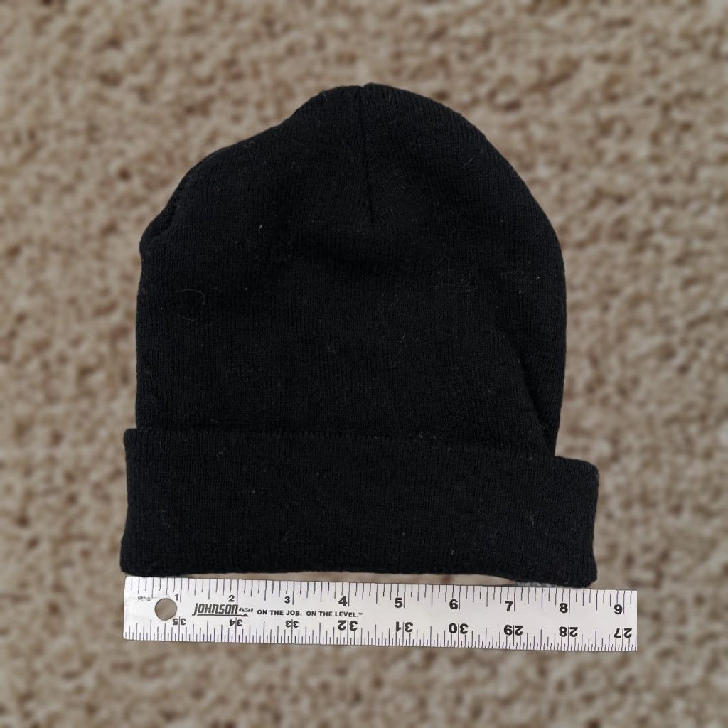 Vintage KNIT Beanie Adult One Size Black Knit Acrylic Beanie Winter Ski Surf Skate Hat Mens Size ONE SIZE - 1 Thumbnail