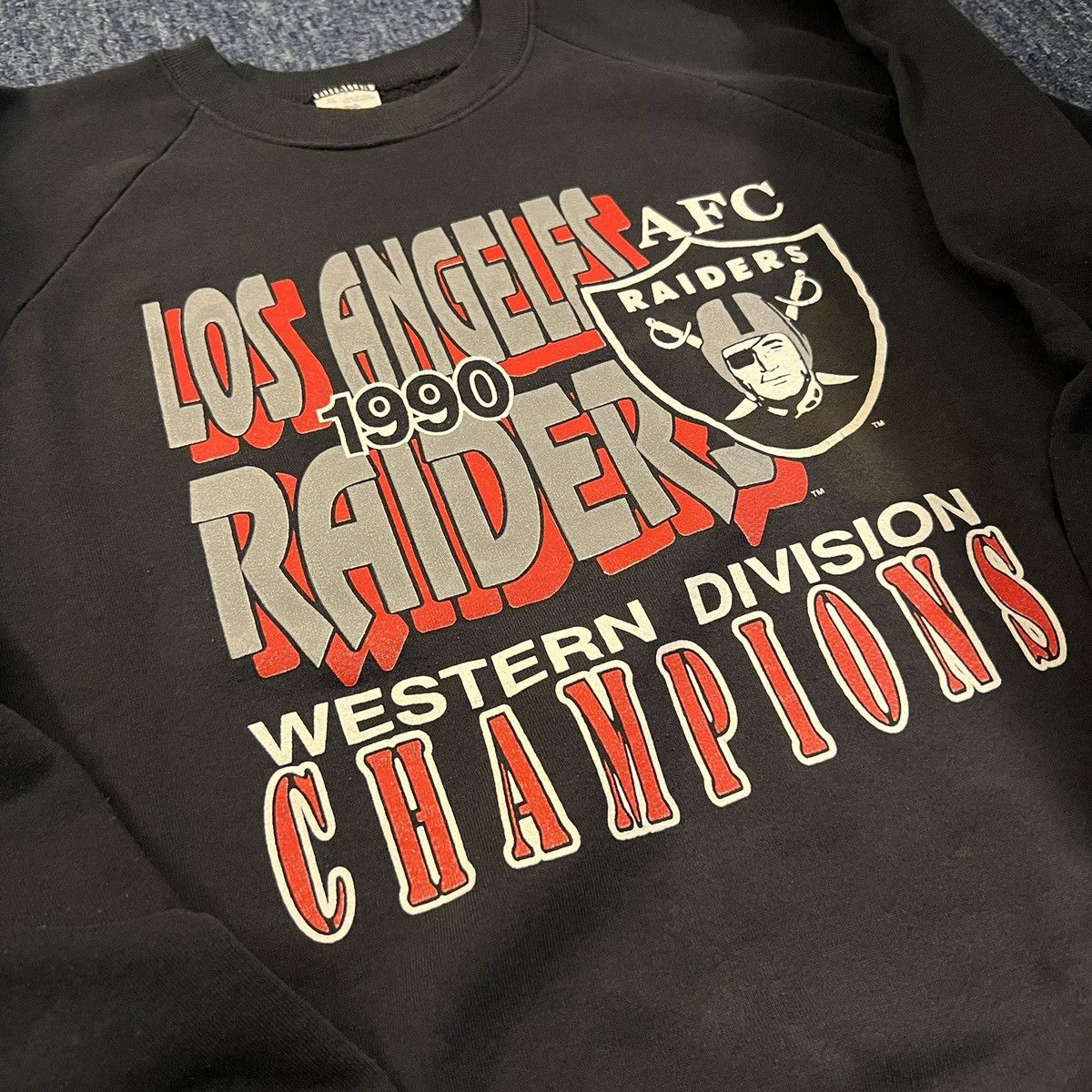 Other Vintage 90s Los Angeles Raiders Sweatshirt Size US XL / EU 56 / 4 - 3 Thumbnail