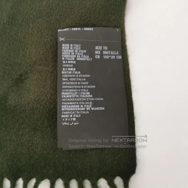 Prada Prada Cashmere Logo Fringe Scarf. Size ONE SIZE - 4 Thumbnail