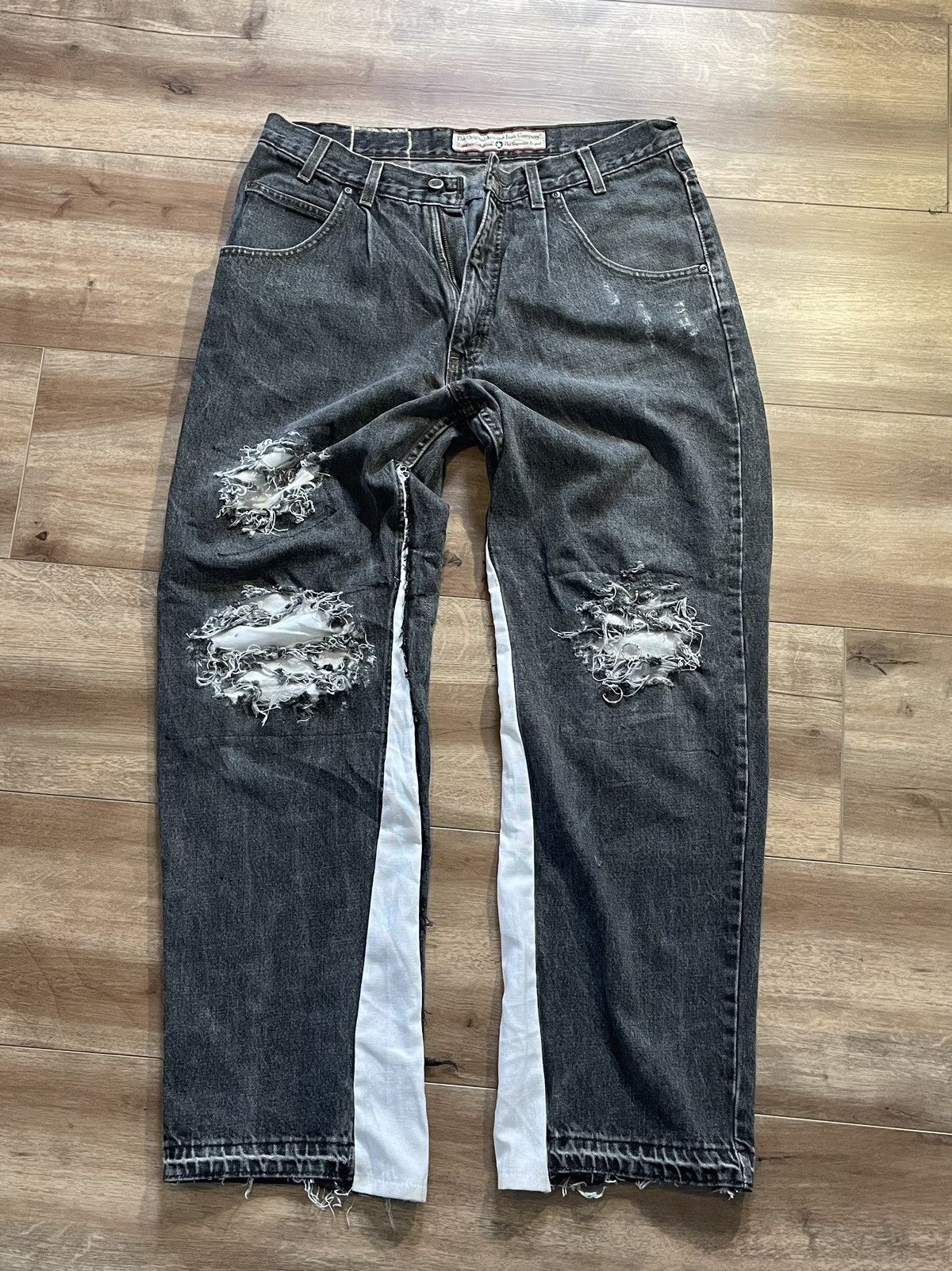 image of Balenciaga x Vintage Decaying Denim in Black, Men's (Size 34)