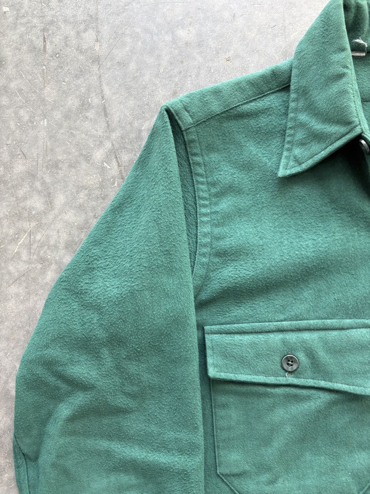 L.L. Bean Vintage 90s LL Bean Chamois Cloth Shirt Pine Green Size US M / EU 48-50 / 2 - 3 Thumbnail