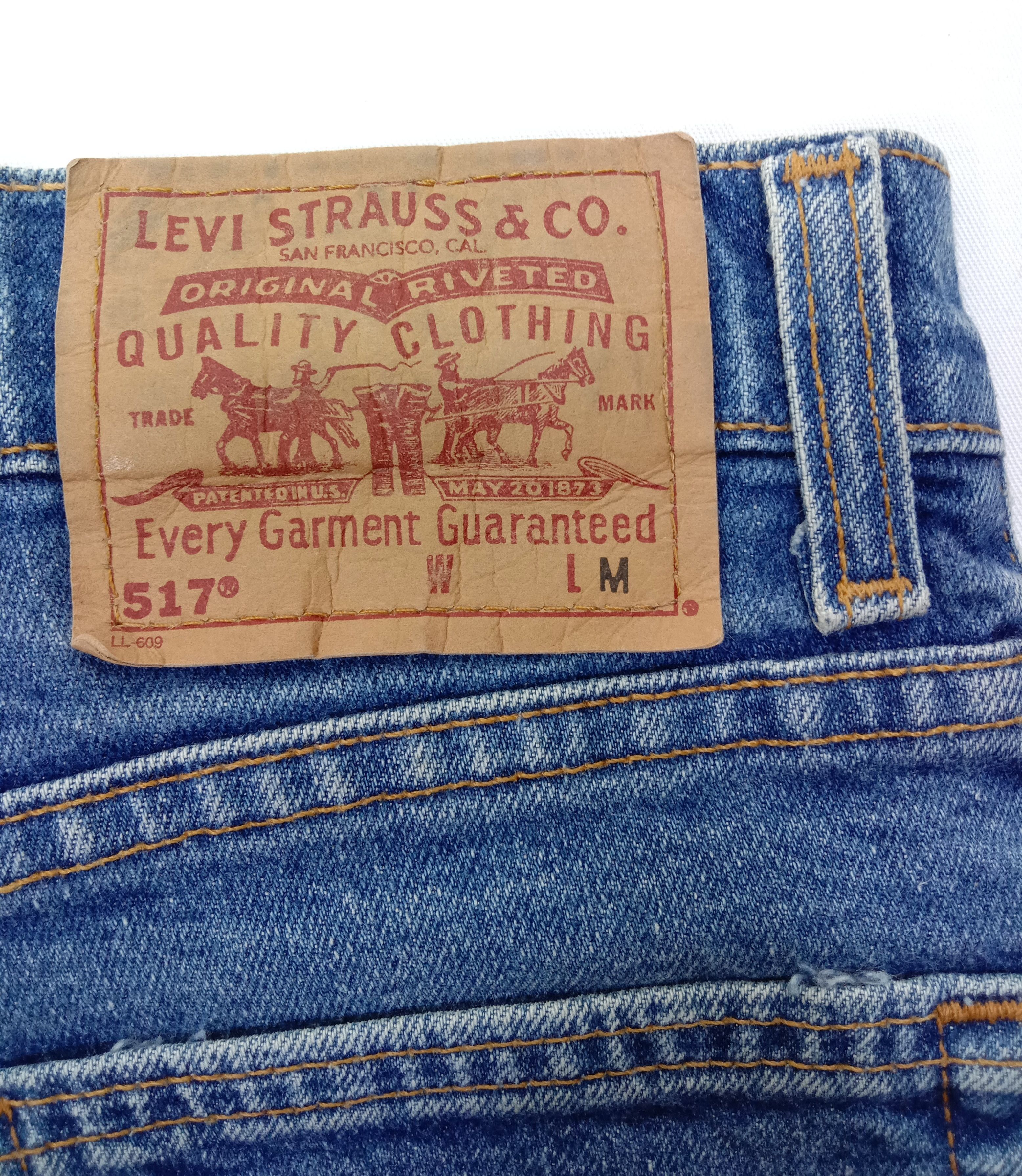 Levi's Vintage 90s Levi's 517 Flare Jeans Blue Wash Denim Size 32" / US 10 / IT 46 - 15 Thumbnail