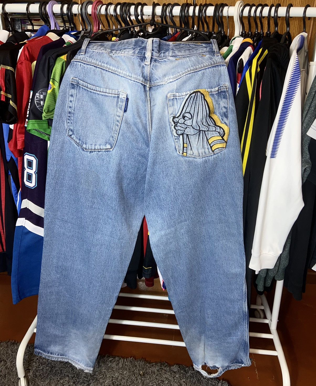 Fubu × Vintage RARE BAGGY FUBU PLATINUM 00s VINTAGE RAP AVANT GARDE PANTS Size US 34 / EU 50 - 2 Thumbnail