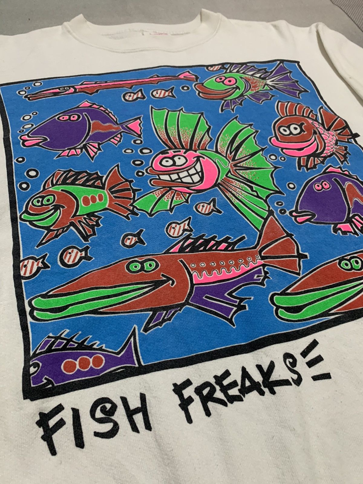Vintage Vintage 90s Fish Freaks Crewneck Sweatshirt: Big Logo Size US M / EU 48-50 / 2 - 6 Thumbnail