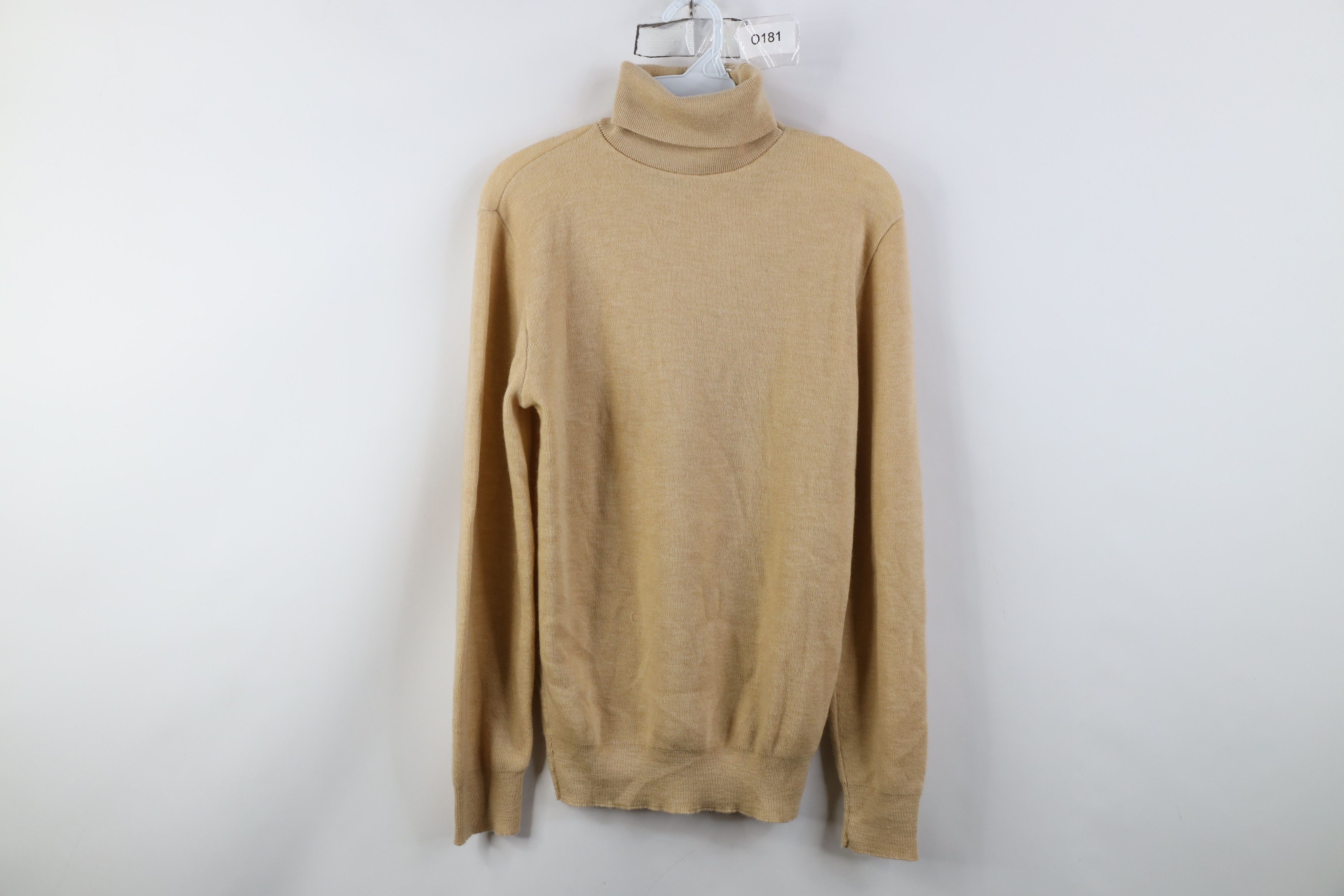 Vintage Vintage 70s Streetwear Soft Turtleneck Sweater Beige Tan USA Size US S / EU 44-46 / 1 - 1 Thumbnail