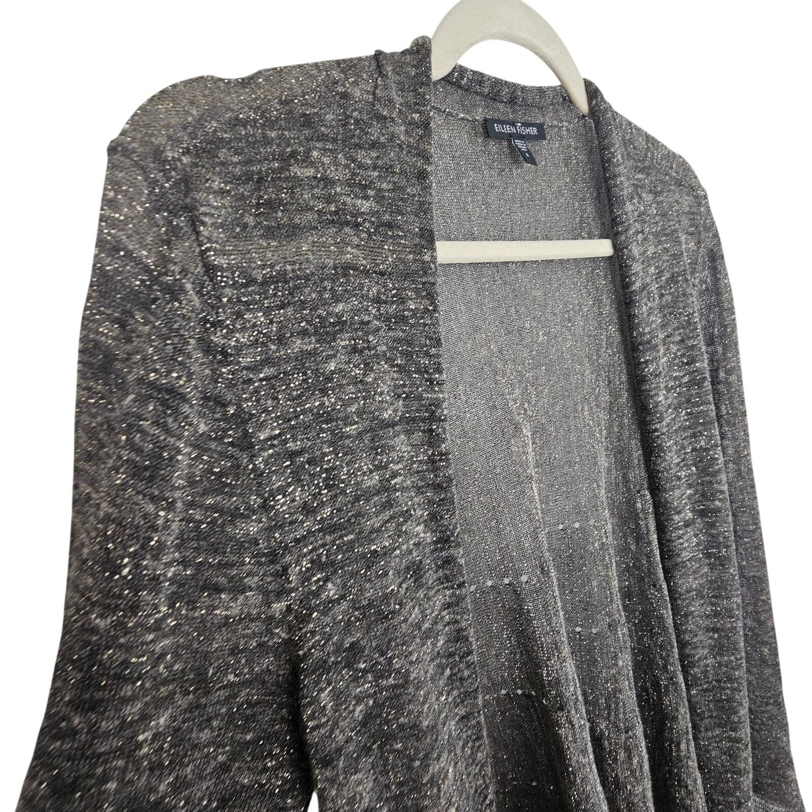 Eileen Fisher Eileen Fisher Linen Open Cardigan Sweater Sz L Quiet Luxury Size L / US 10 / IT 46 - 5 Thumbnail