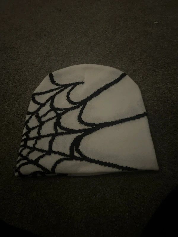 Other Spider Web Beanie Hat Cap White & Black Size ONE SIZE - 1 Preview