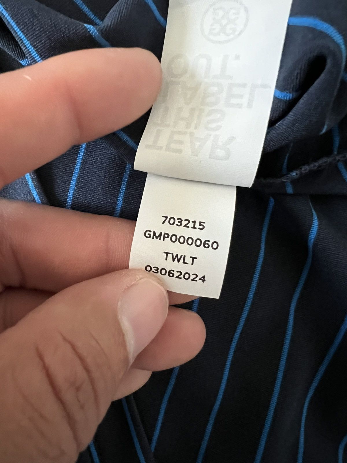 G/FORE G/Fore Pencil Stripe Pique Golf Polo Twilight Blue Wicking Size US XXL / EU 58 / 5 - 8 Thumbnail