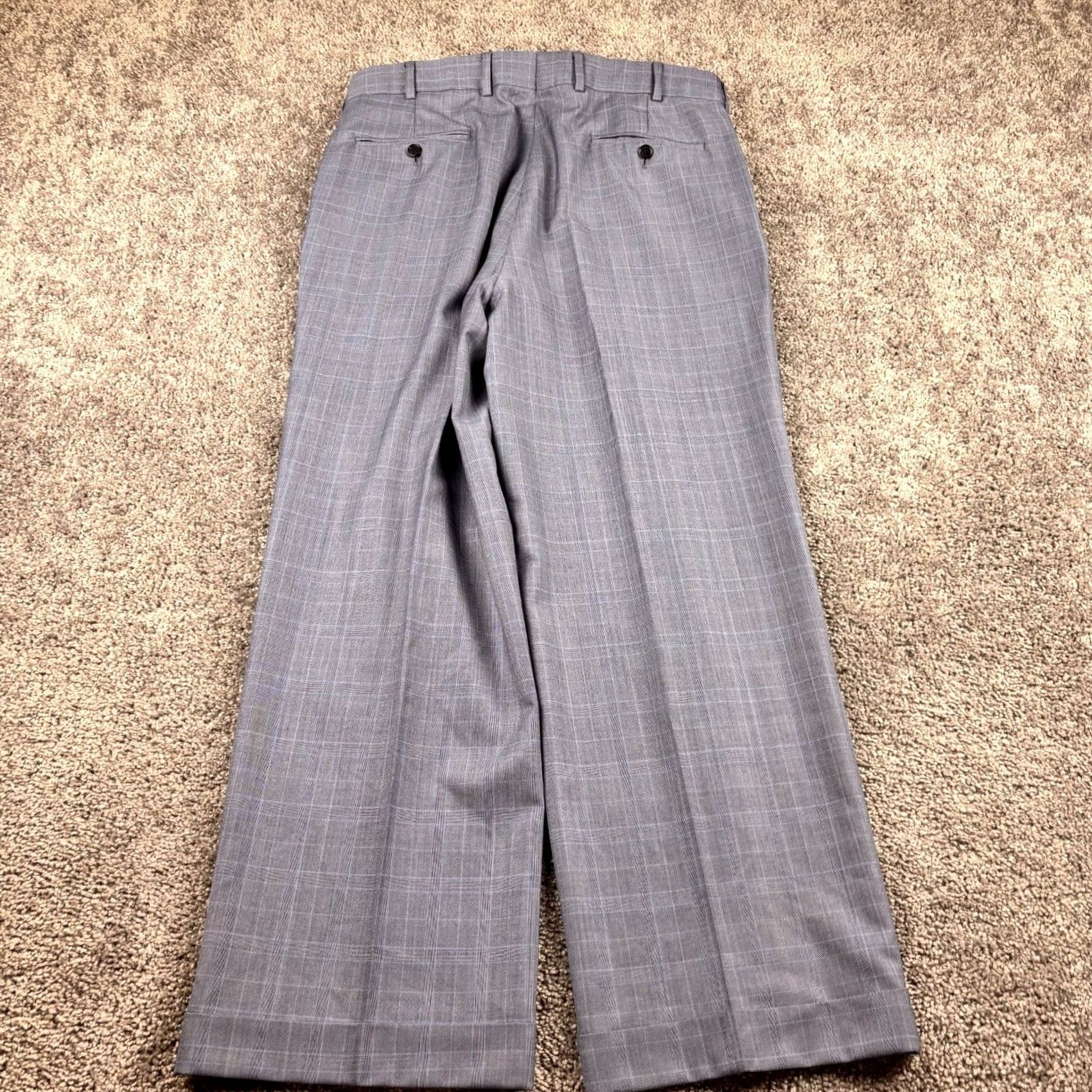 Brooks Brothers Brooks Brothers Pants 34x28 Gray Windowpane Wool Dress Slacks Flat Front Pants Mens Regular Gray Windowpane Wool Dress Pants 34 28 Size US 34 / EU 50 - 4 Thumbnail