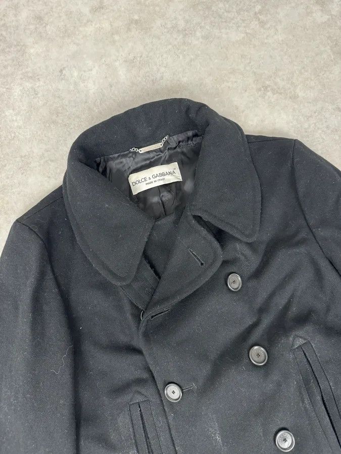 Dolce & Gabbana AW1996 Dolce & Gabbana Black Classy Wool Buttoned Officer Peacoat Jacket Size US M / EU 48-50 / 2 - 4 Thumbnail