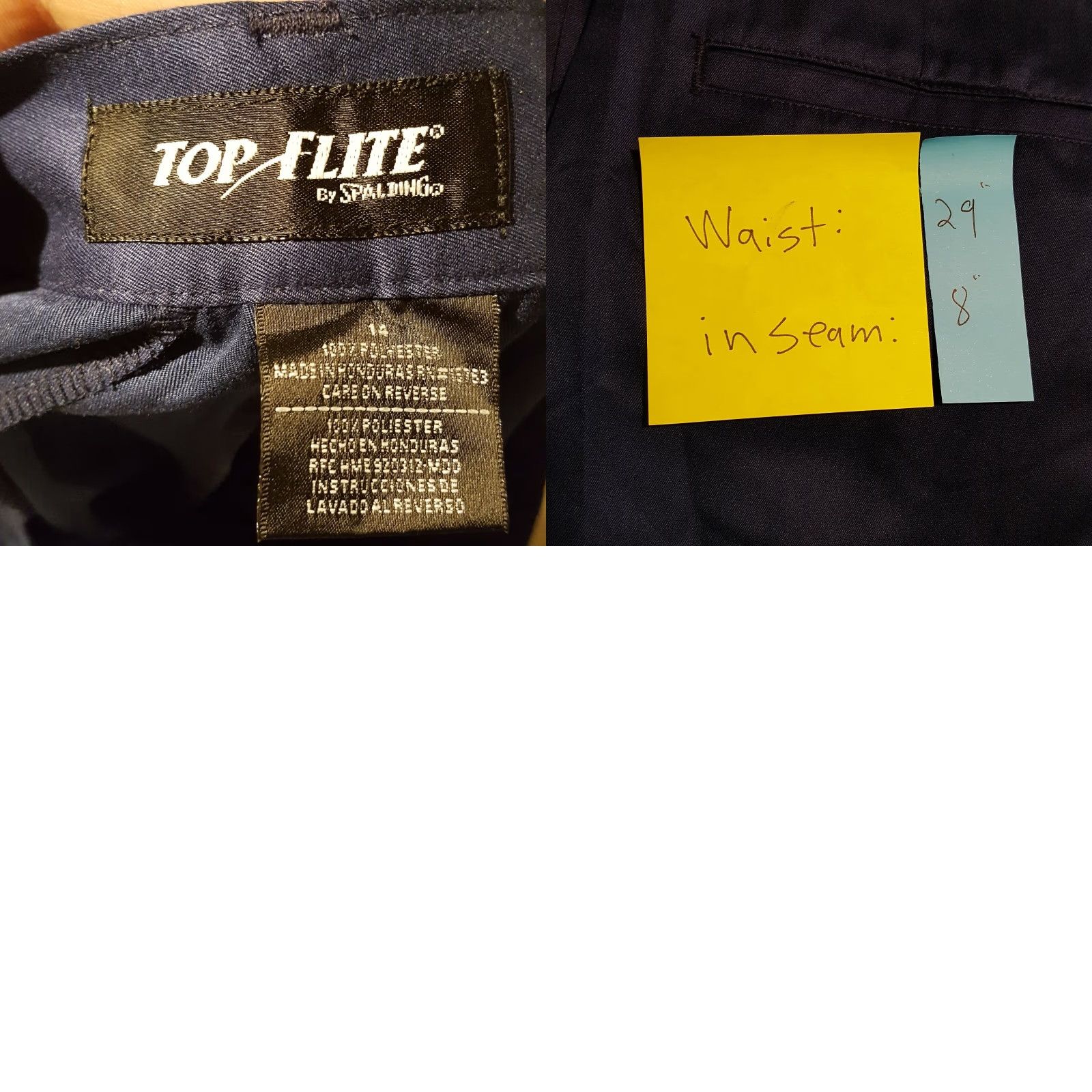 Spalding VINTAGE Spalding Golf Women's Shorts Navy Blue Pleated High Waist 14 Athletic Outdoor Trousers Size 29" - 8 Thumbnail