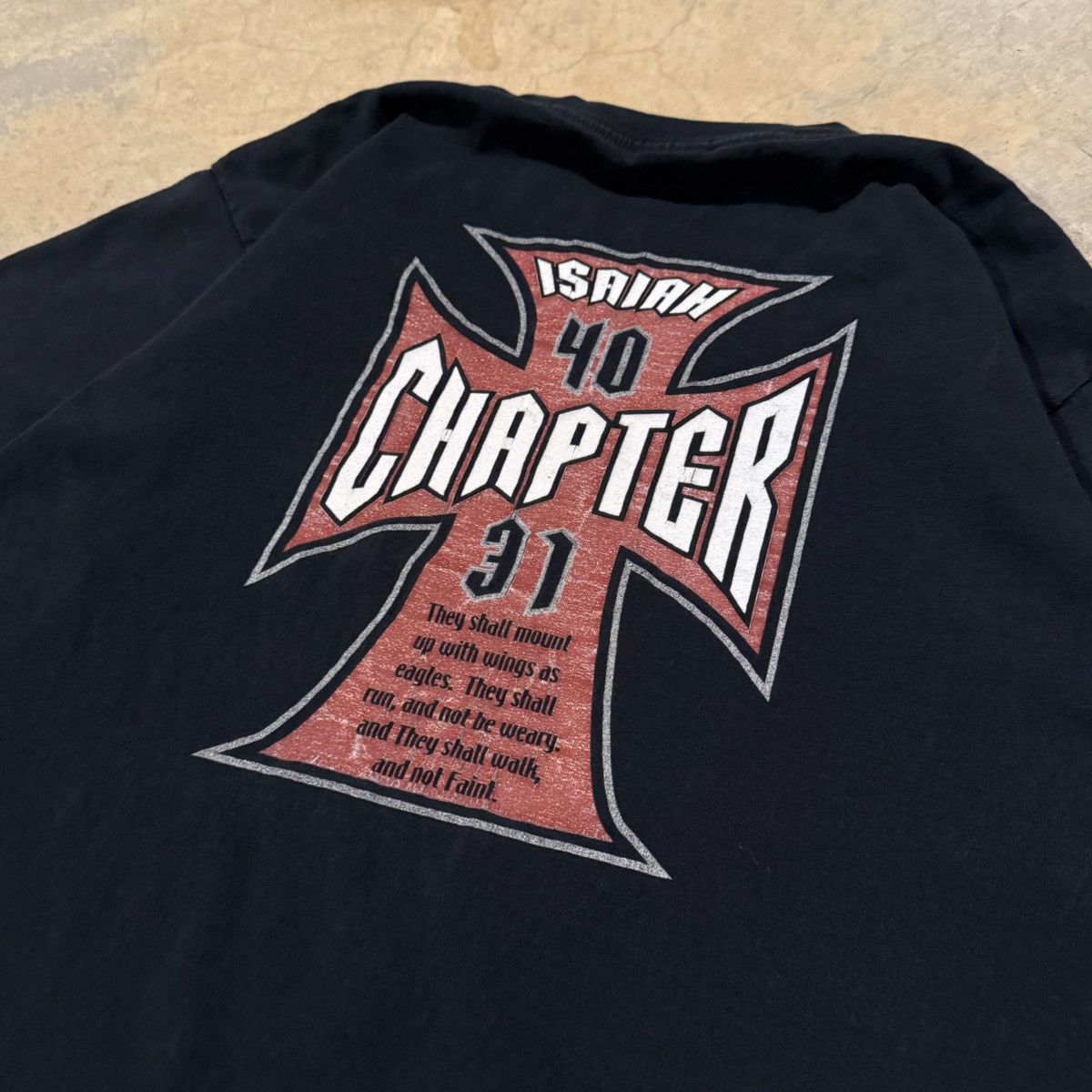 Vintage 2000s Jesus Eagle West Coast Choppers Faded Tee ERD Grunge Size US L / EU 52-54 / 3 - 6 Thumbnail