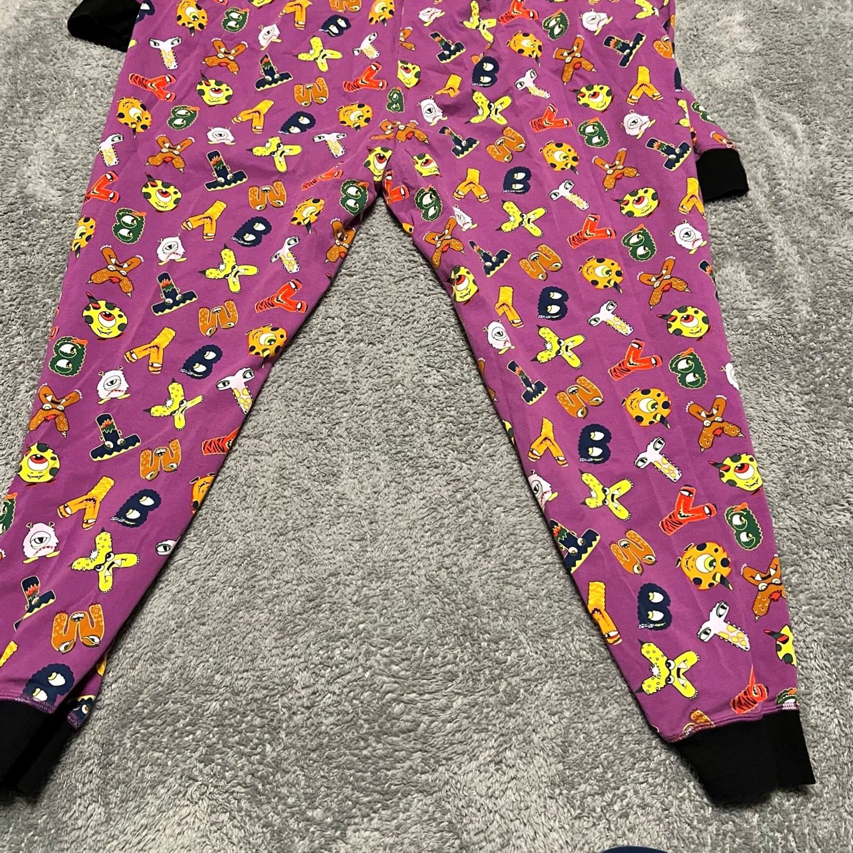 Vintage Tomboy X Pajamas One Piece Womens 3XL Purple All Over Print Alphabet Animal Size ONE SIZE - 3 Thumbnail