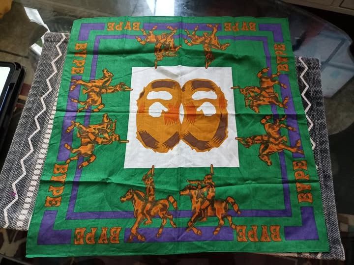 Bape BAPE Double Ape Head Scarf 'Green' Size ONE SIZE - 1 Thumbnail