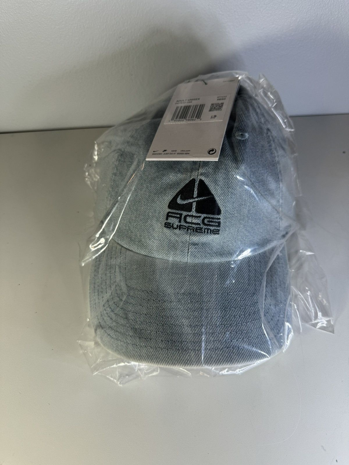 image of Supreme X Nike Acg Denim 6-Panel (New) Washed Blue (Fw22), Men's