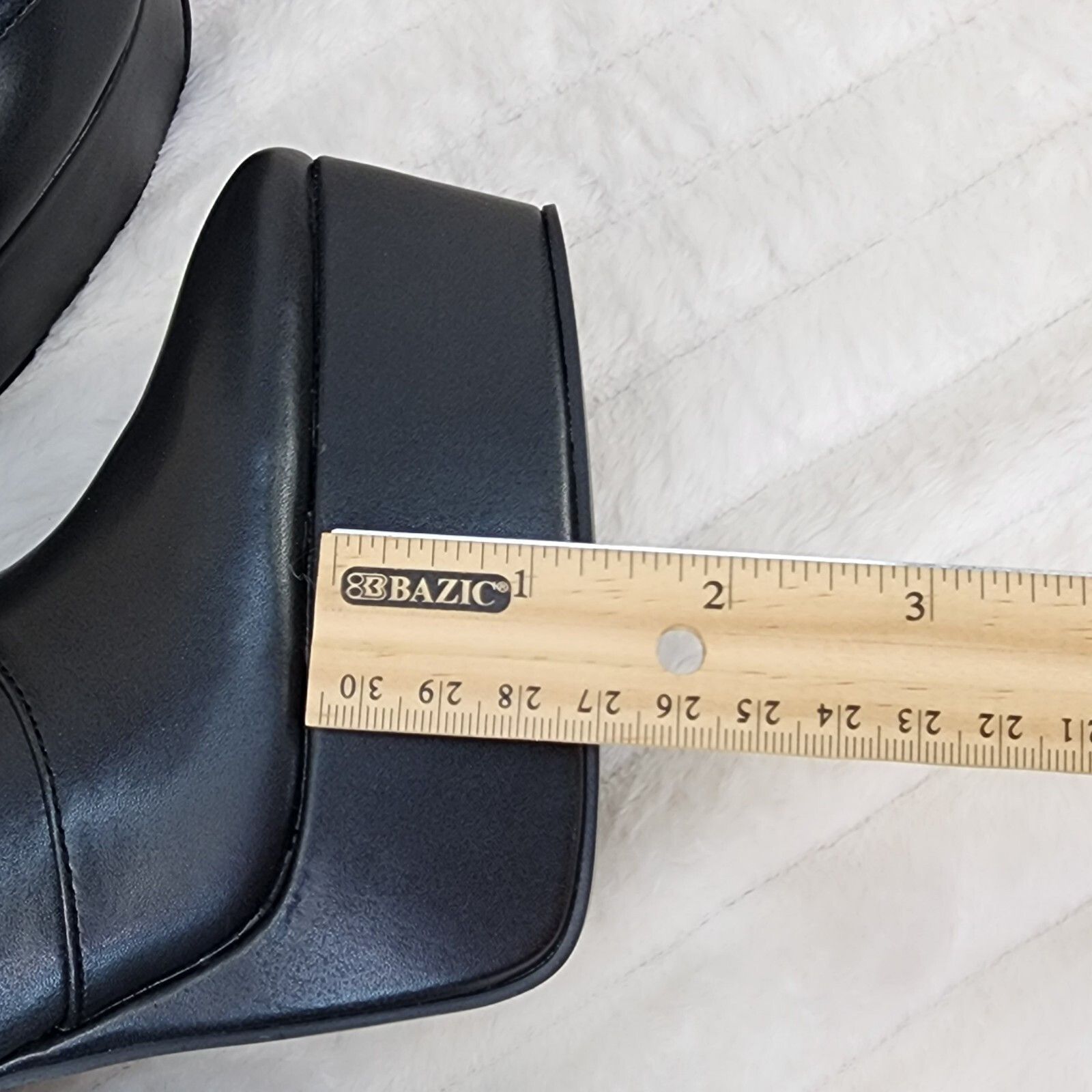 Other Riches Black Skirted Fold Over Chunky Heel Pull On Platform Size US 6.5 / IT 36.5 - 6 Thumbnail